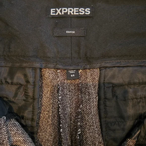 Express Editor Pants – Size 6R – Brown Herringbone Tweed - Picture 5 of 5